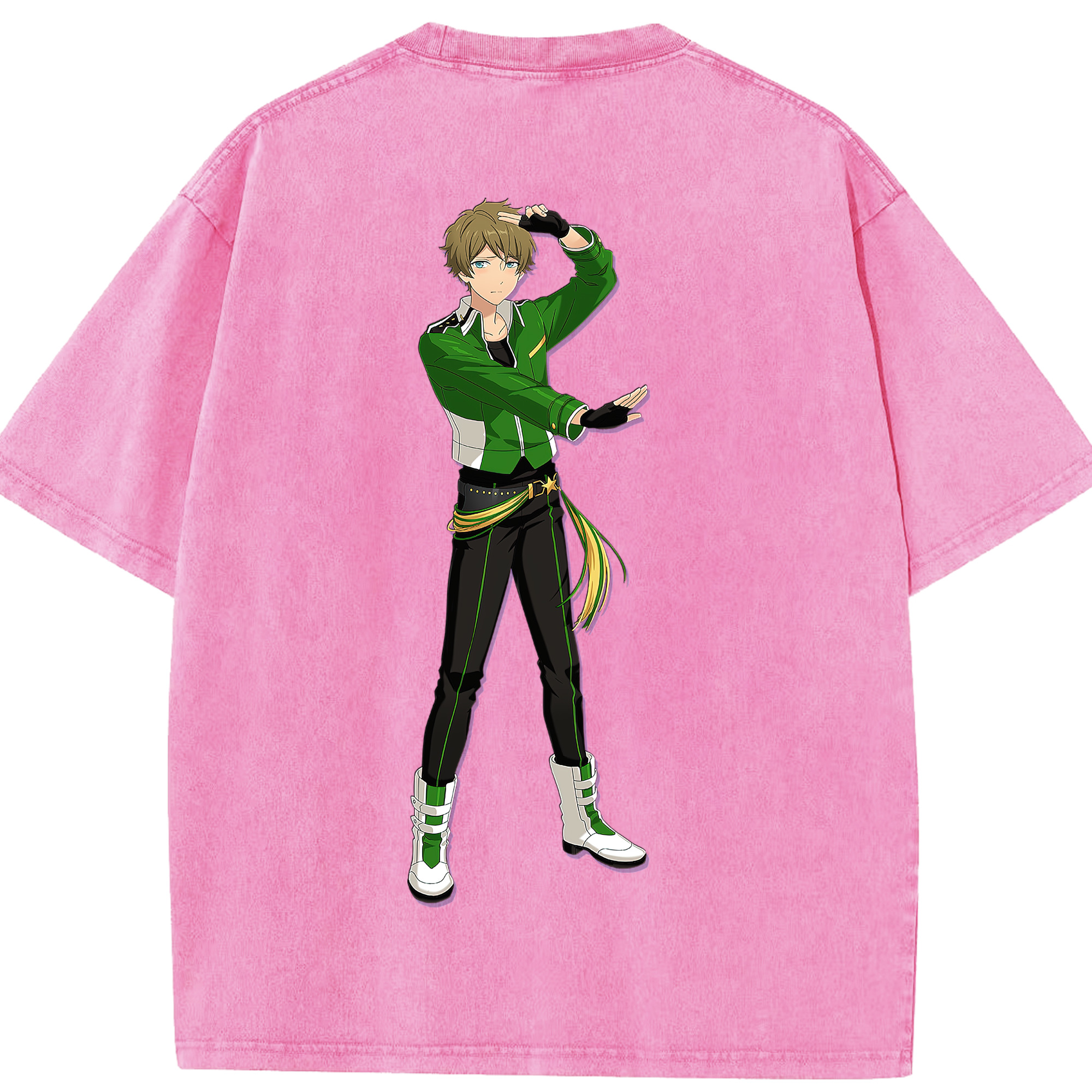 （画像用） あんさんぶるスターズ! Ensemble Stars 綿100% ヴィンテージ風 半袖Tシャツ（背面プリント）